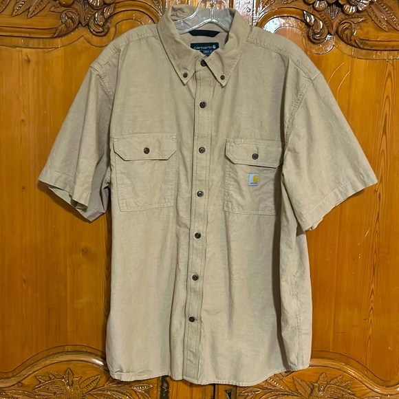 Carhartt Khaki Short Sleeved Shirt - Picture 2 of 6